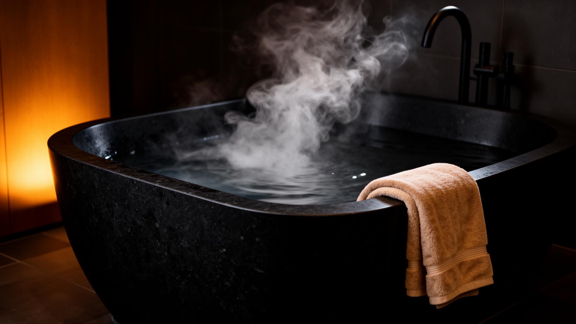 Premium athletic recovery — warm low-light environment