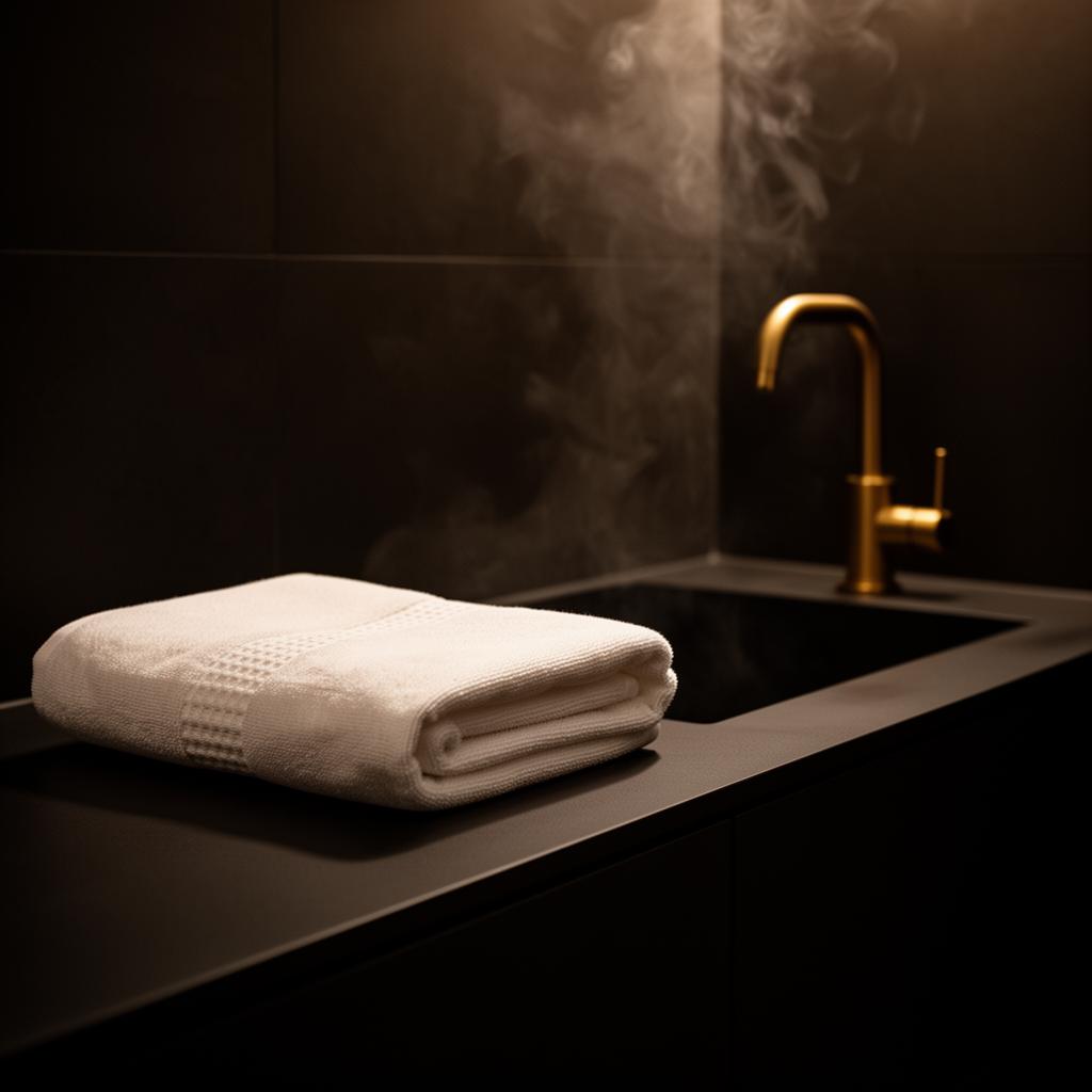 Premium dark bathroom recovery setup