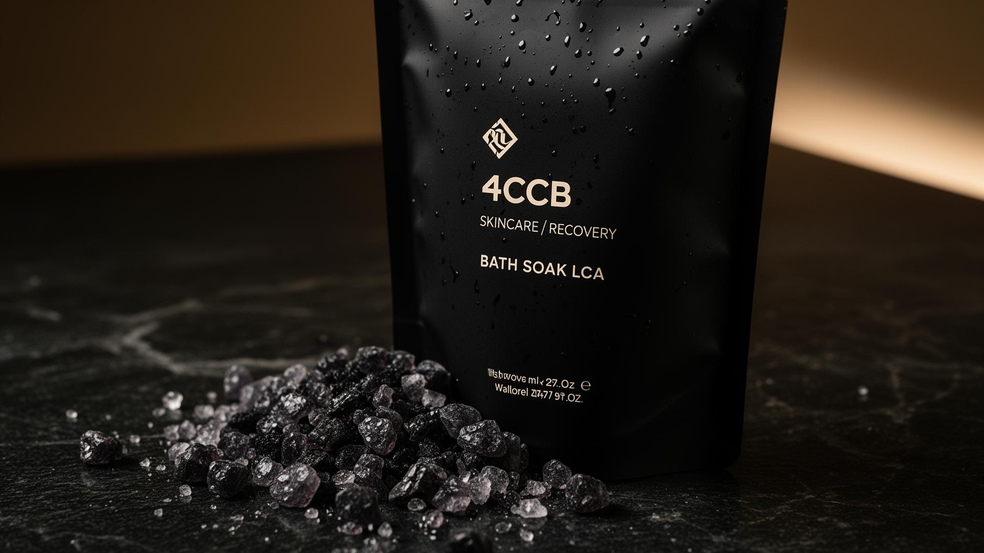 Velor Recovery Bath Salts — matte black pouch